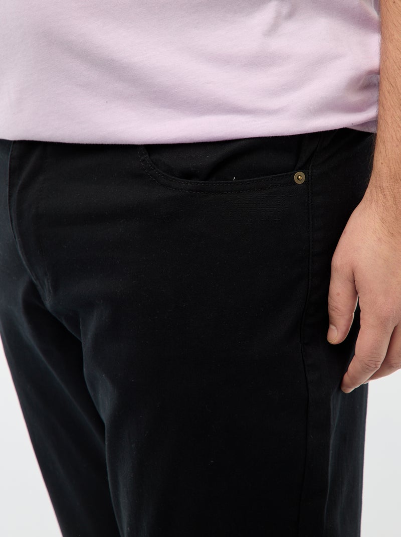 Slim-fit broek L30 zwart - Kiabi