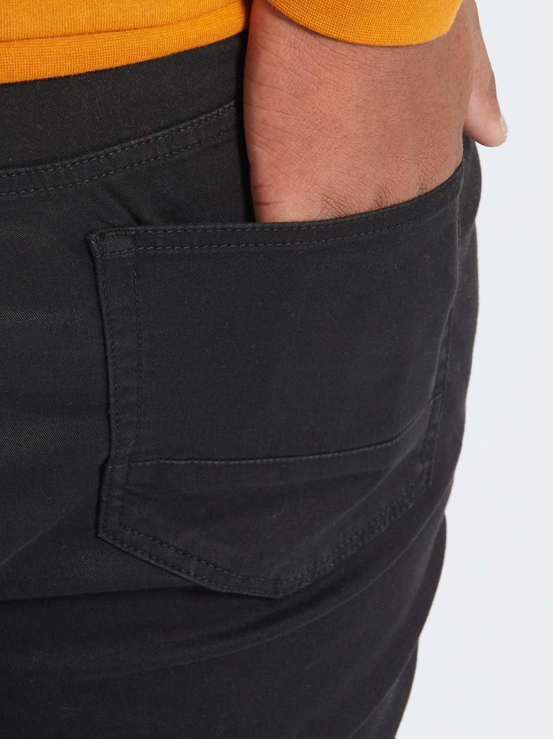 Slim-fit broek L30 zwart - Kiabi