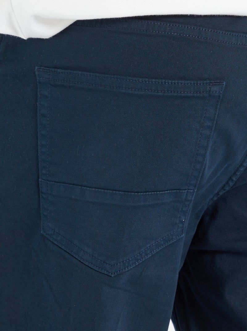 Slim-fit broek L36, voor personen die langer zijn dan 1m90 BLAUW - Kiabi