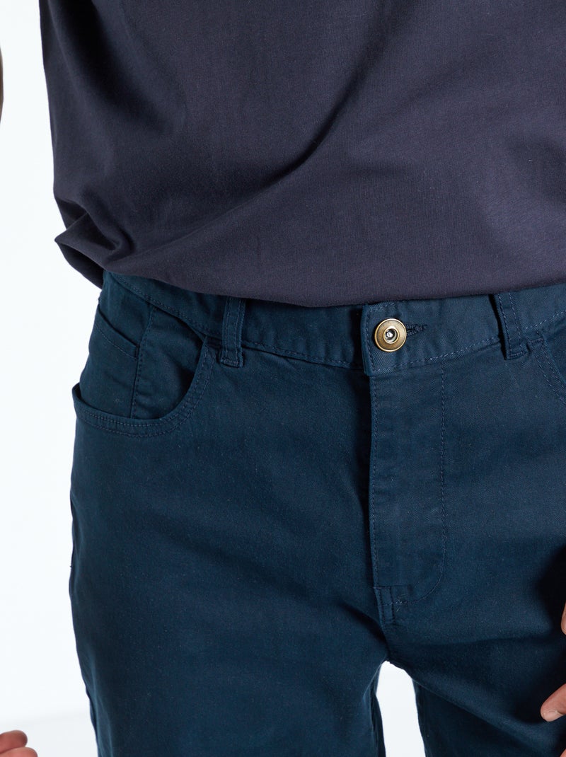Slim-fit broek L36, voor personen die langer zijn dan 1m90 BLAUW - Kiabi