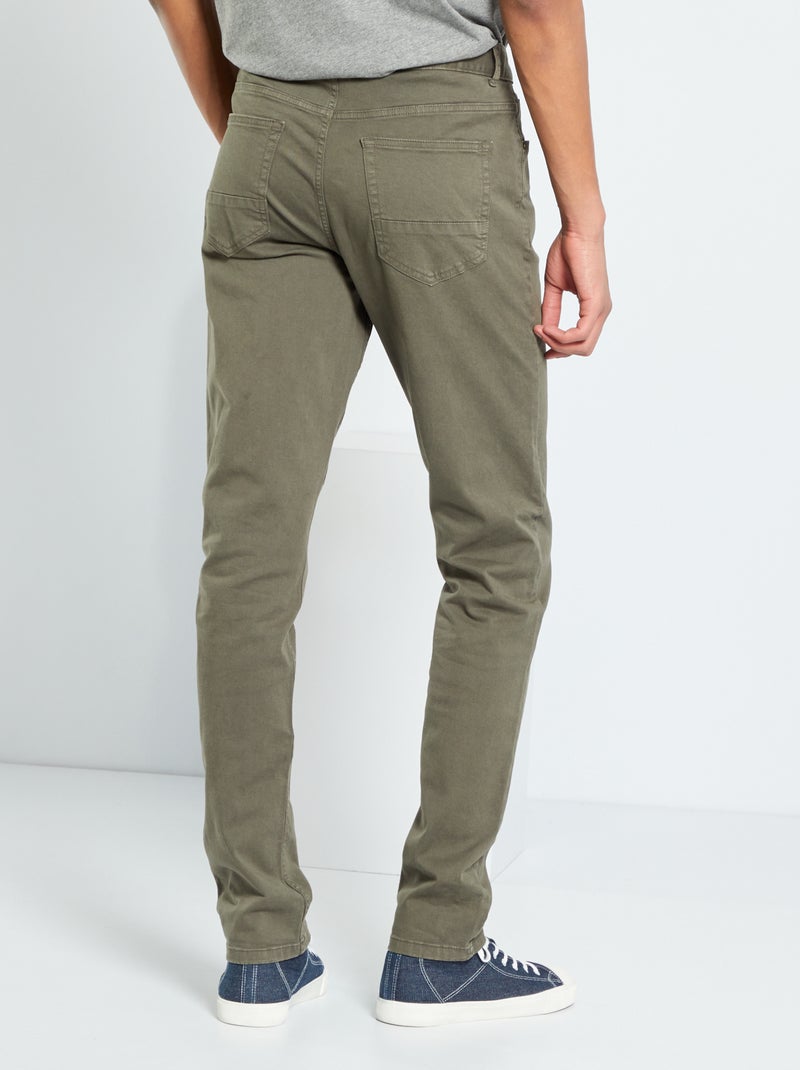Slim-fit broek L36, voor personen die langer zijn dan 1m90 KAKI - Kiabi