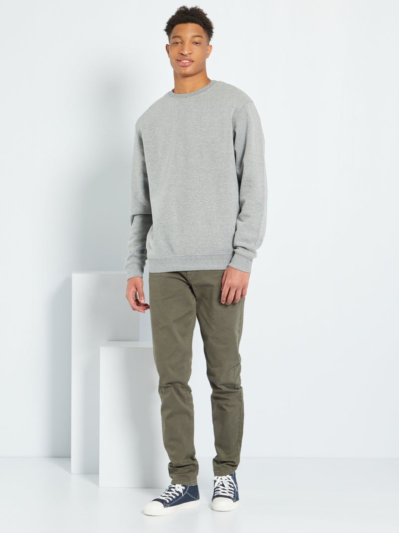 Slim-fit broek L36, voor personen die langer zijn dan 1m90 KAKI - Kiabi
