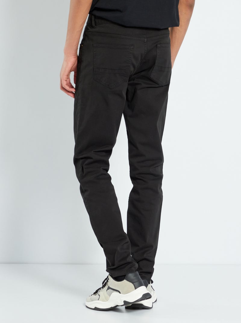 Slim-fit broek L36, voor personen die langer zijn dan 1m90 zwart - Kiabi