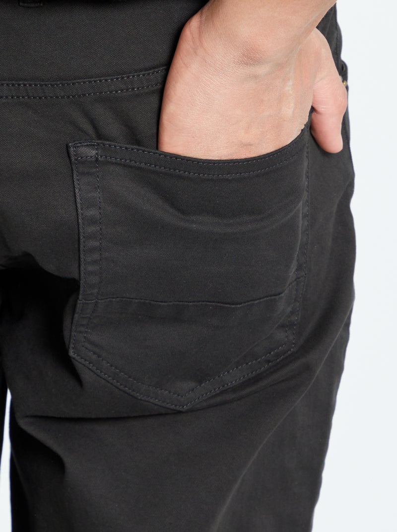 Slim-fit broek L36, voor personen die langer zijn dan 1m90 zwart - Kiabi