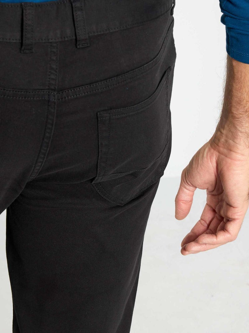 Slim-fit broek L36, voor personen die langer zijn dan 1m90 zwart - Kiabi