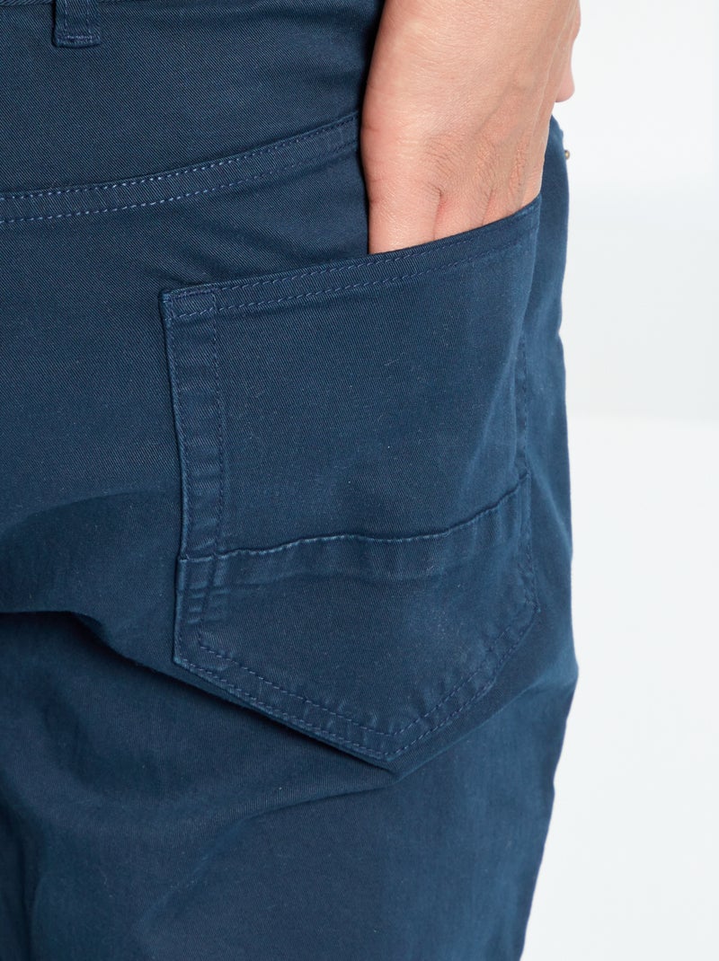 Slim-fit broek L38 +1m95 BLAUW - Kiabi