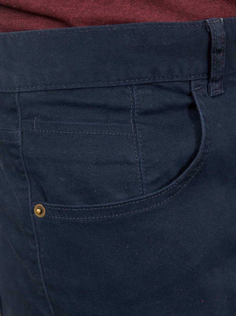 Slim-fit broek L38 +1m95 BLAUW - Kiabi