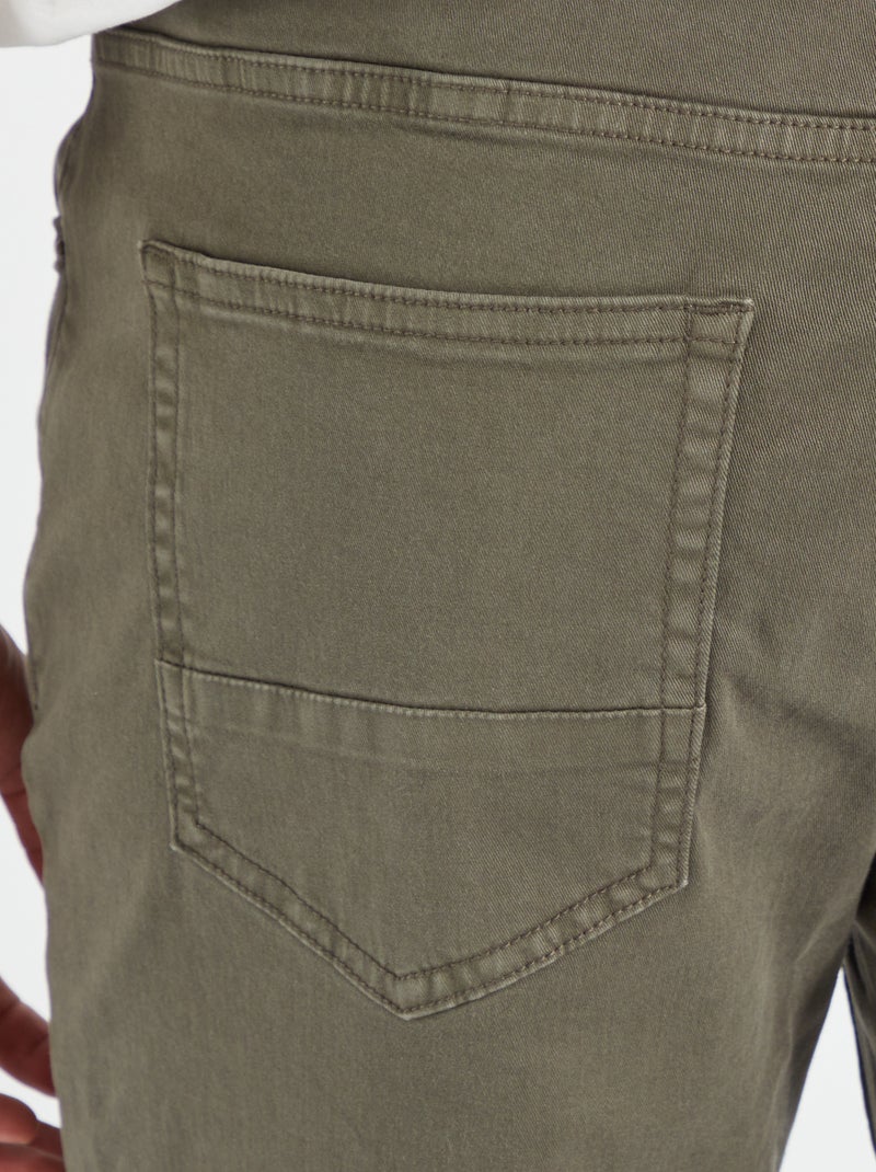 Slim-fit broek L38 +1m95 KAKI - Kiabi
