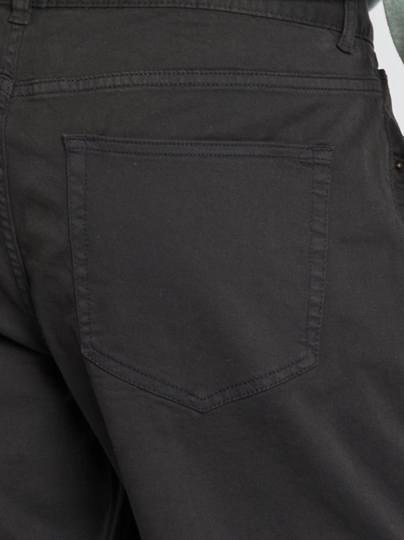 Slim-fit broek L38 +1m95 zwart - Kiabi