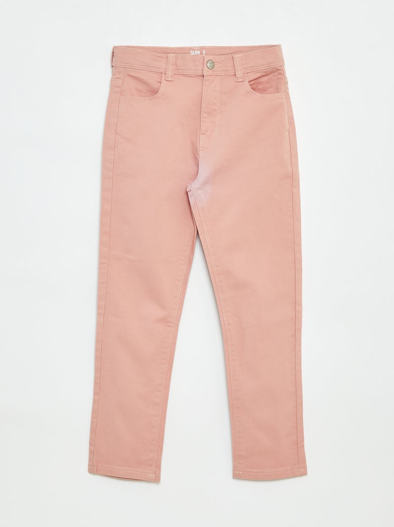 Slim-fit broek met 4 zakken Rose - Kiabi