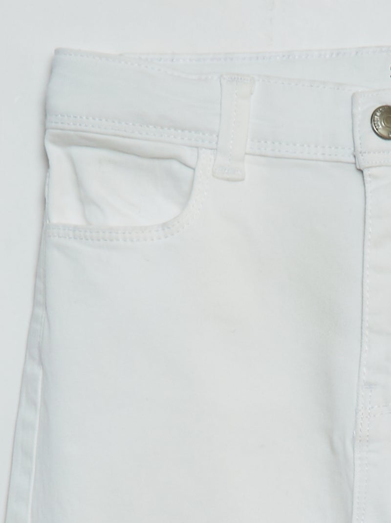 Slim-fit broek met 4 zakken Wit - Kiabi