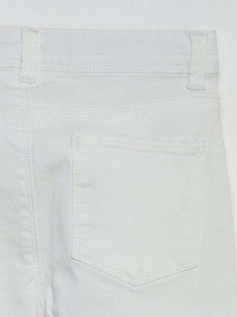 Slim-fit broek met 4 zakken Wit - Kiabi