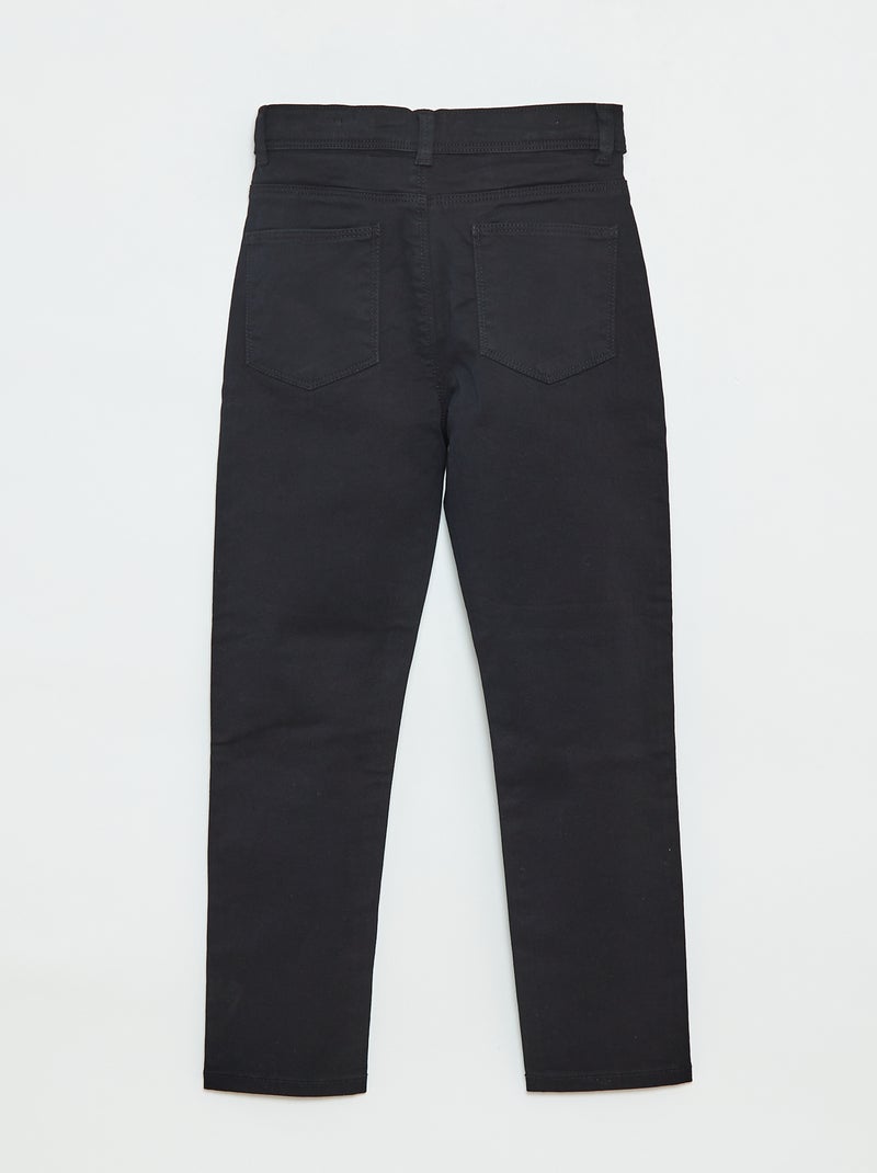Slim-fit broek met 4 zakken zwart - Kiabi