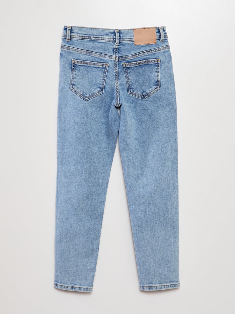 Slim-fit broek met 5 zakken BLAUW - Kiabi