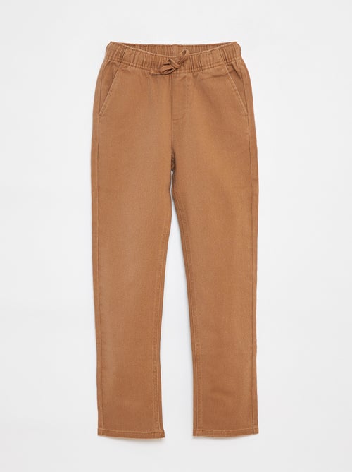 Slim-fit broek met verstelbare taille - Kiabi