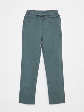 Slim-fit broek met verstelbare taille