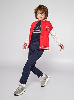 Slim-fit broek van keperstof 'Ecodesign' - Kiabi