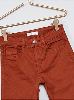 Slim-fit broek van keperstof 'Ecodesign' - Kiabi