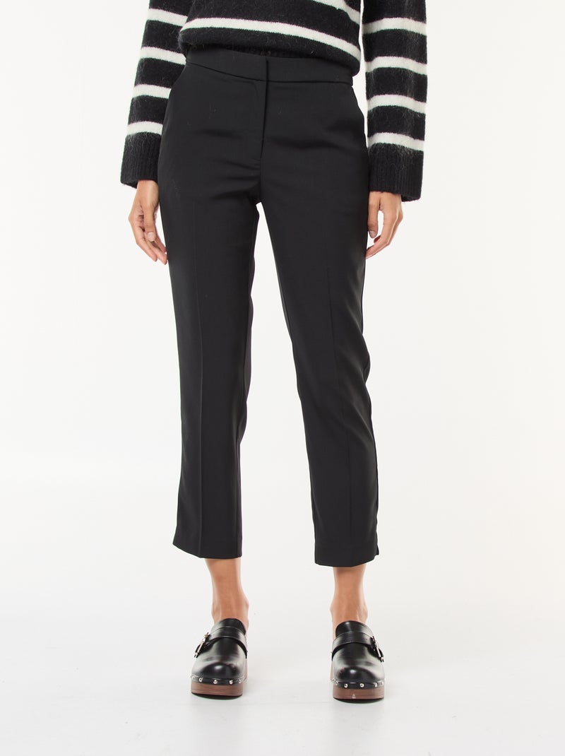 Slim-fit broek zwart - Kiabi
