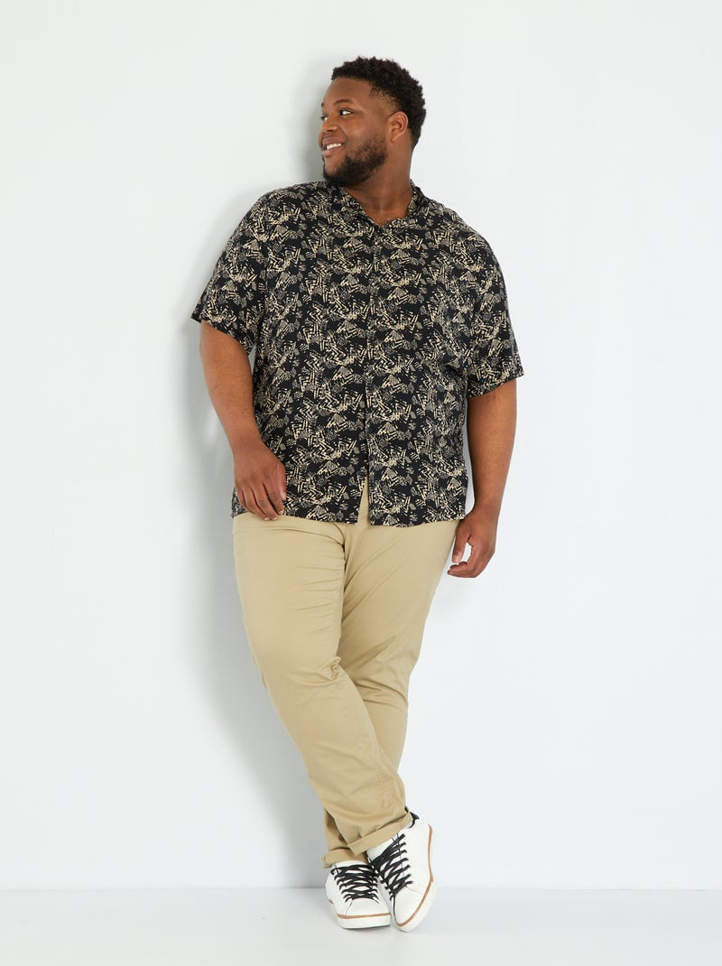 Slim-fit chino - L32 beige gevlekt - Kiabi