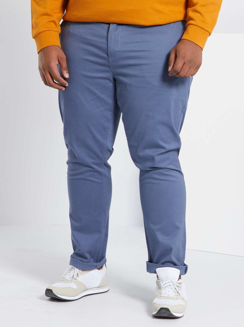 Slim-fit chino - L32 BLAUW - Kiabi