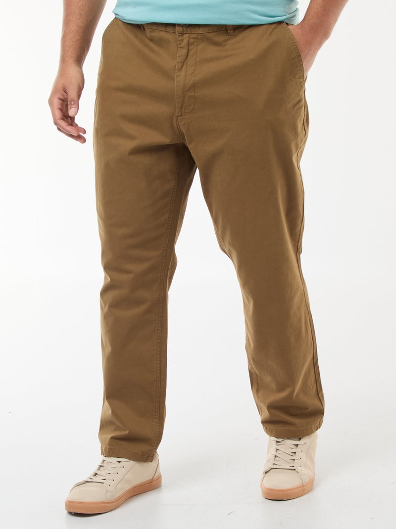 Slim-fit chino - L32 Bruin - Kiabi