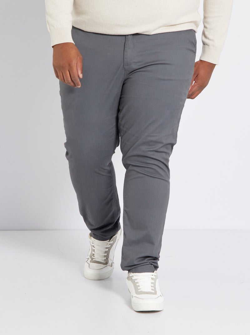 Slim-fit chino - L32 GRIJS - Kiabi