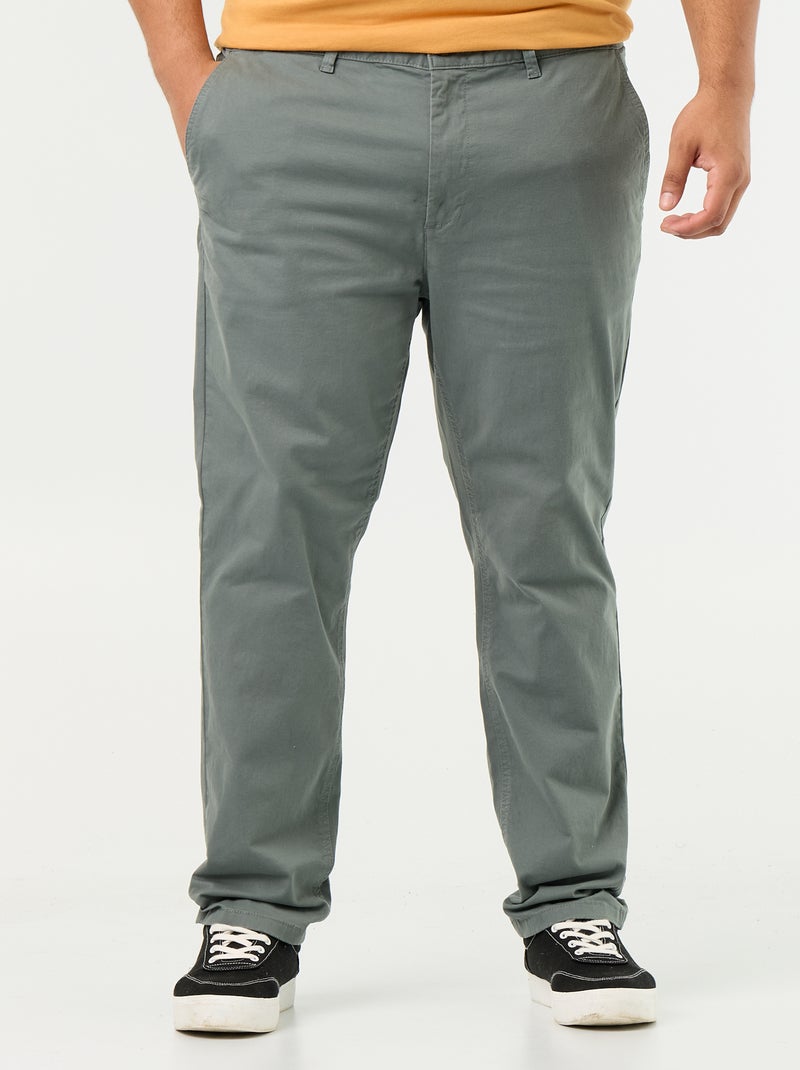 Slim-fit chino - L32 Groen - Kiabi