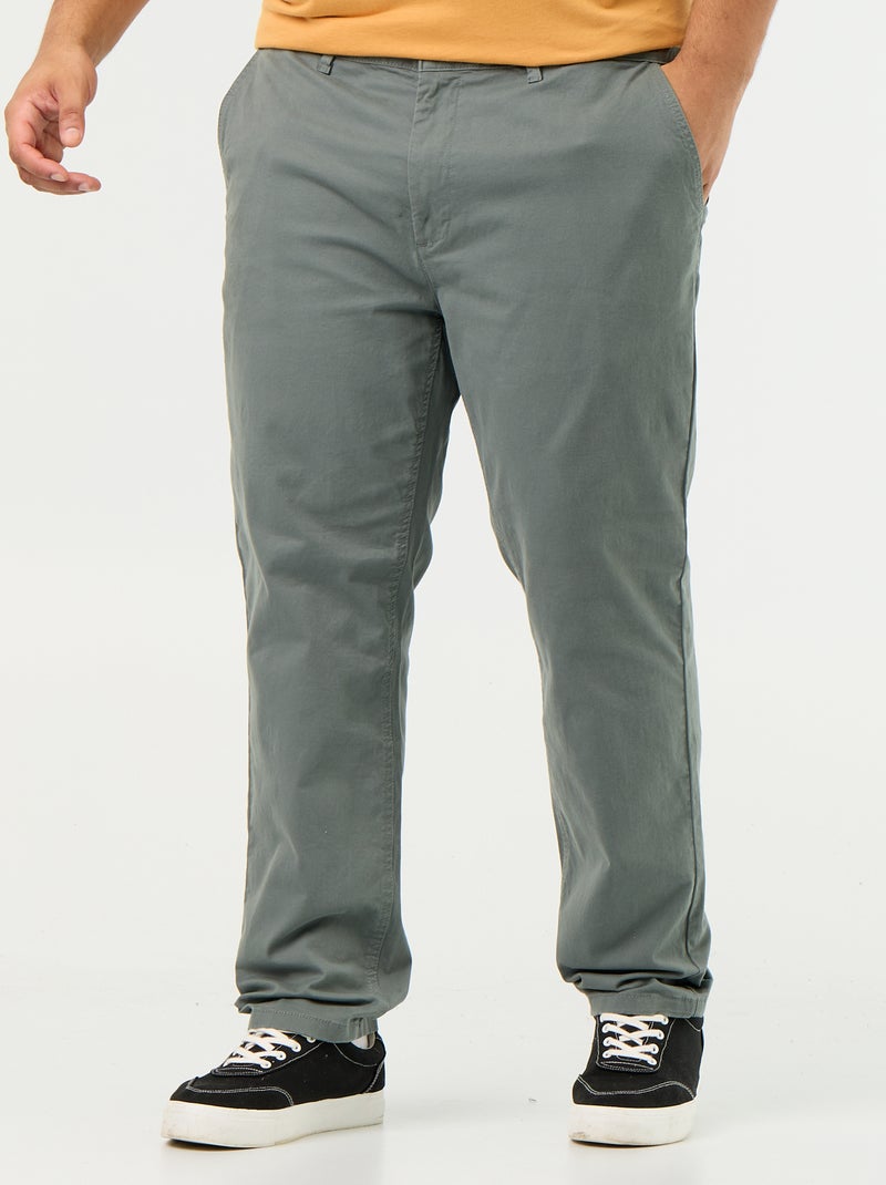 Slim-fit chino - L32 Groen - Kiabi