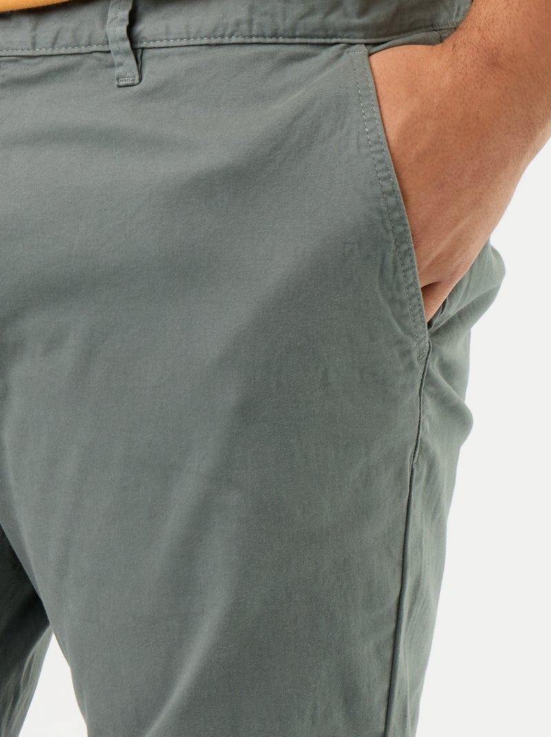 Slim-fit chino - L32 Groen - Kiabi