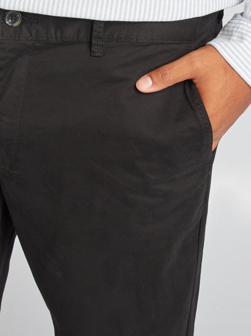 Slim fit chino - L32 zwart - Kiabi