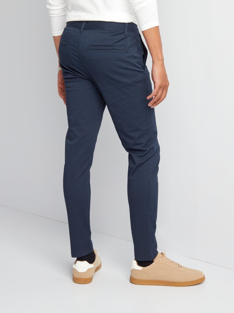 Slim-fit chino - L34 BLAUW - Kiabi