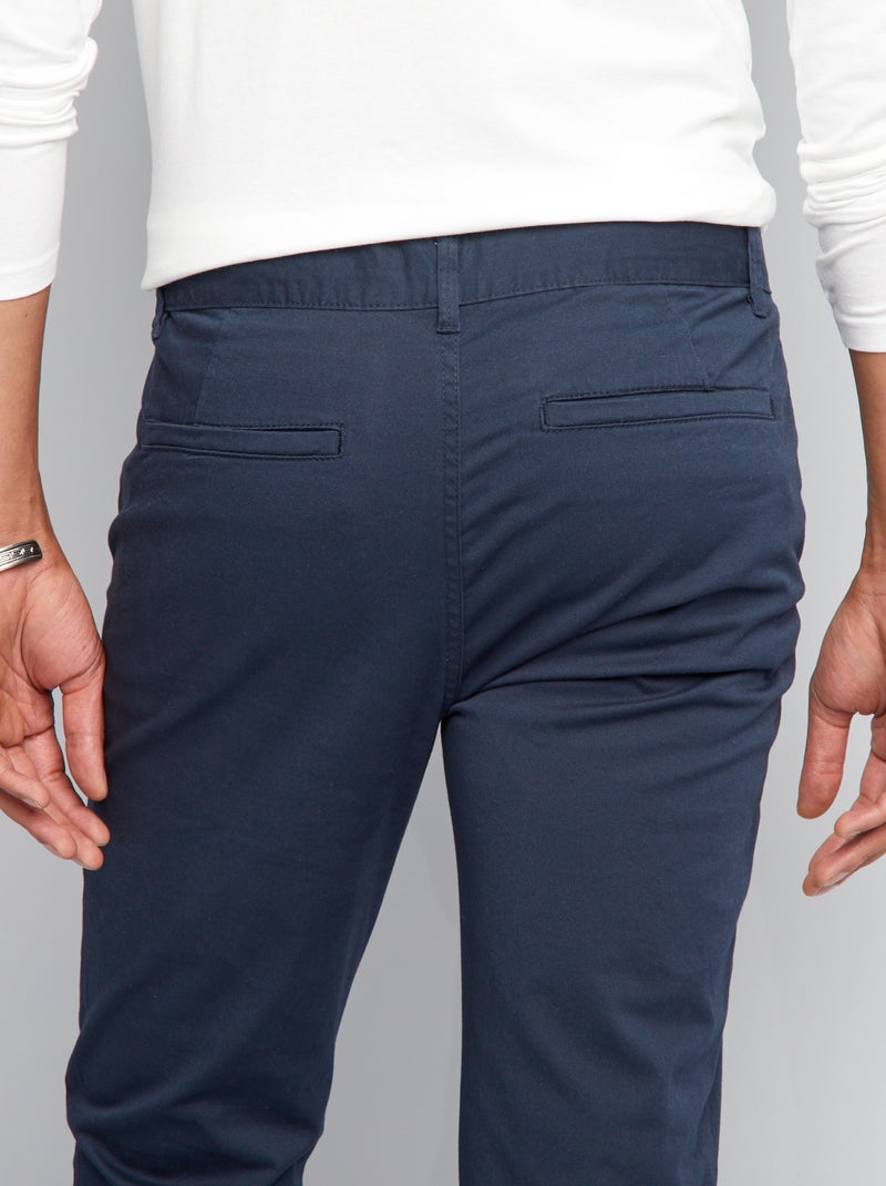 Slim-fit chino - L34 BLAUW - Kiabi
