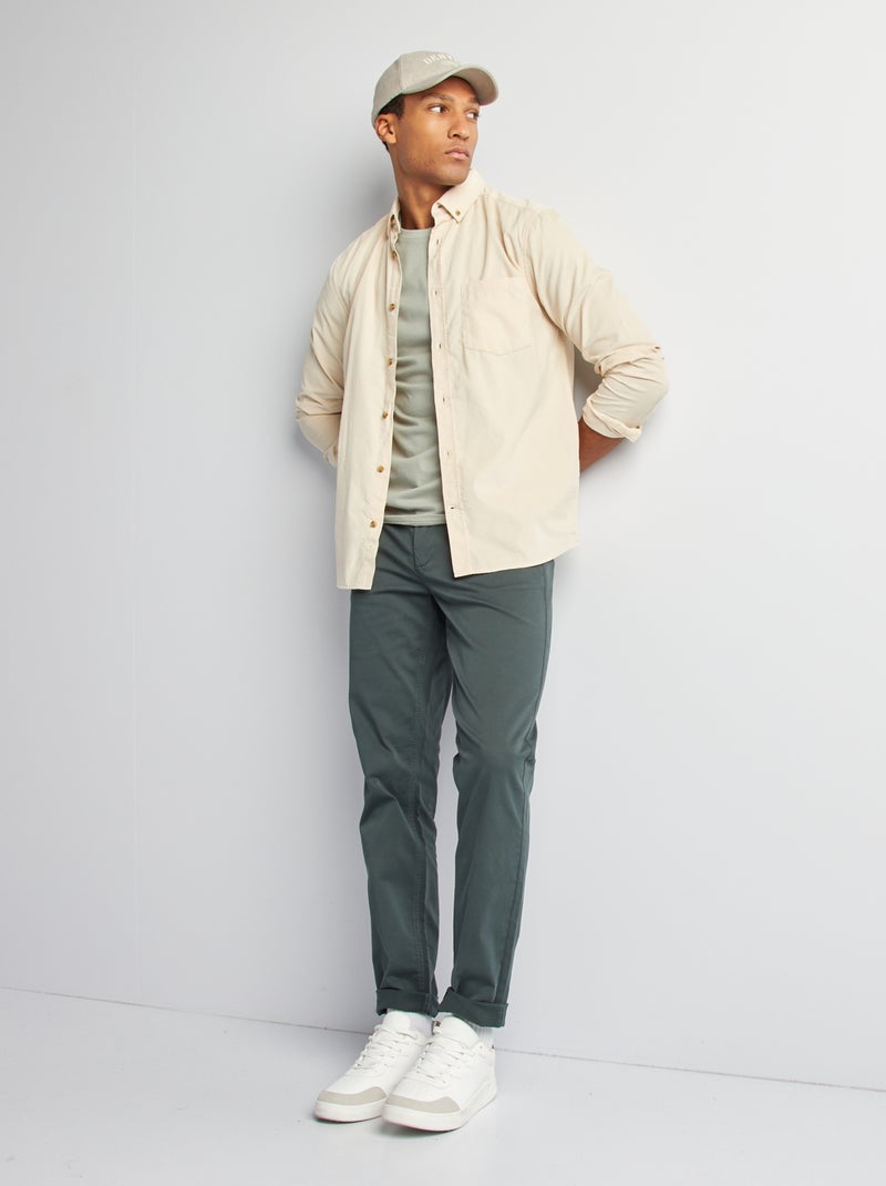 Slim-fit chino - L34 KAKI - Kiabi