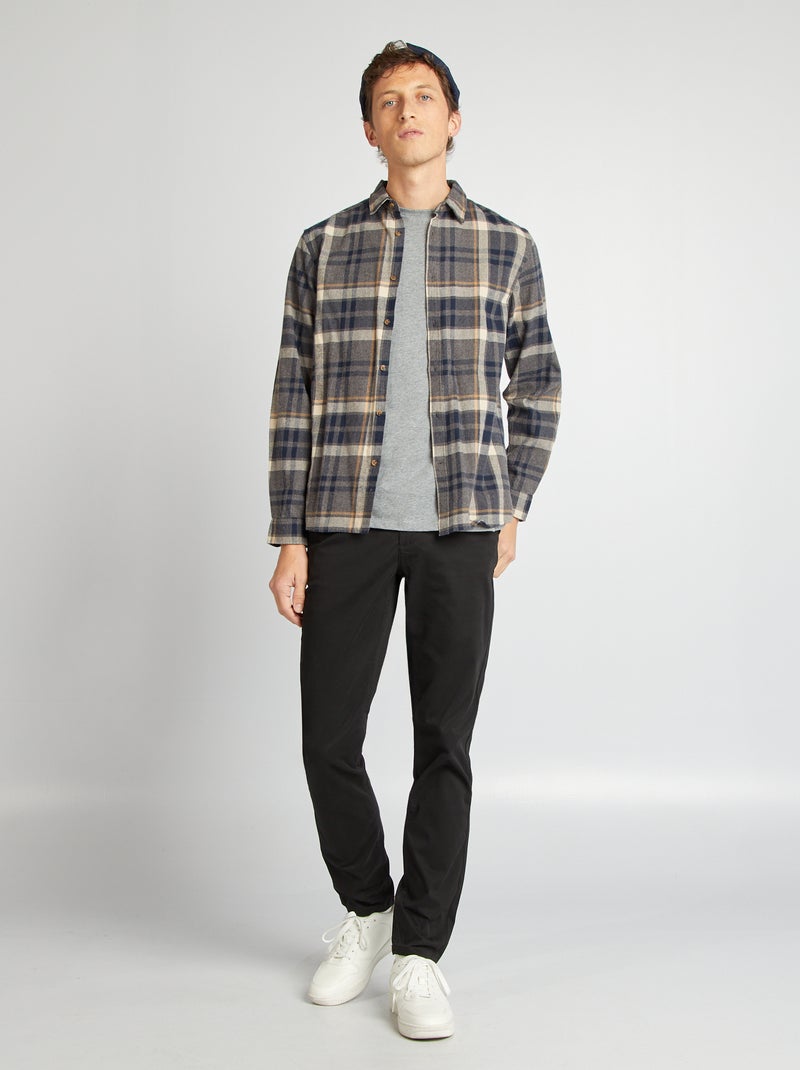 Slim-fit chino - L34 ZWART - Kiabi