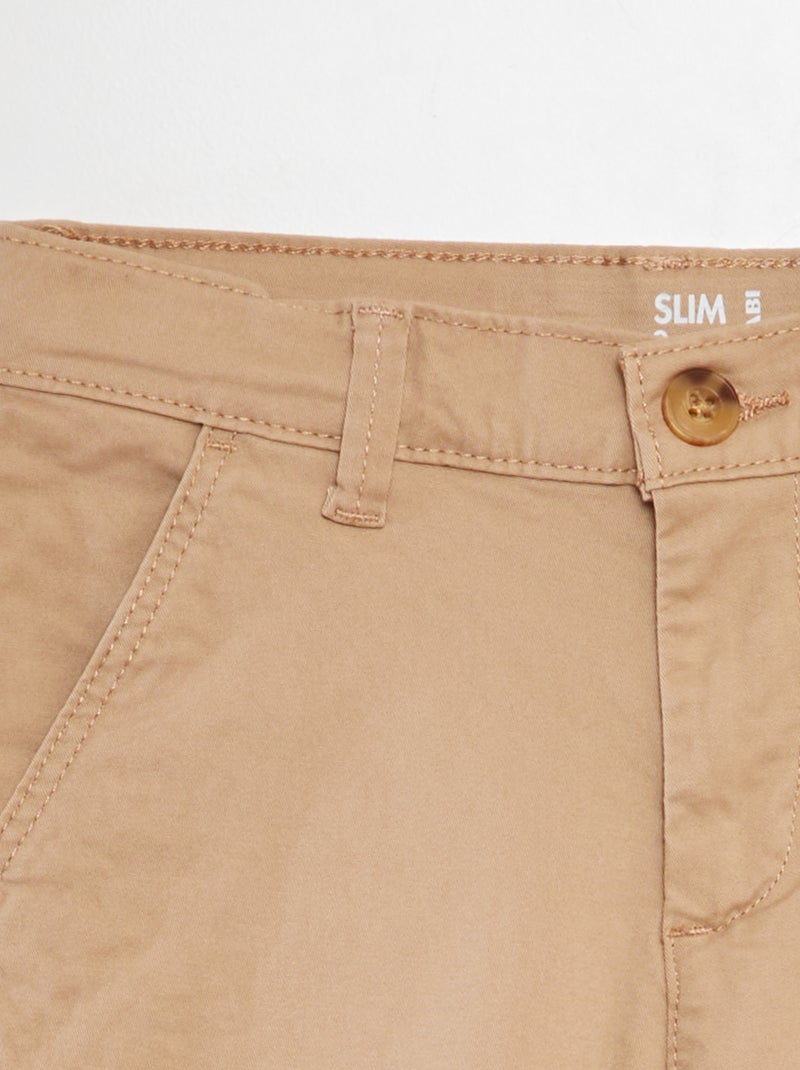 Slim-fit chino BIEGE - Kiabi