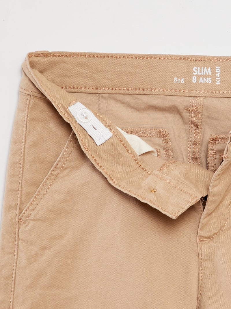 Slim-fit chino BIEGE - Kiabi