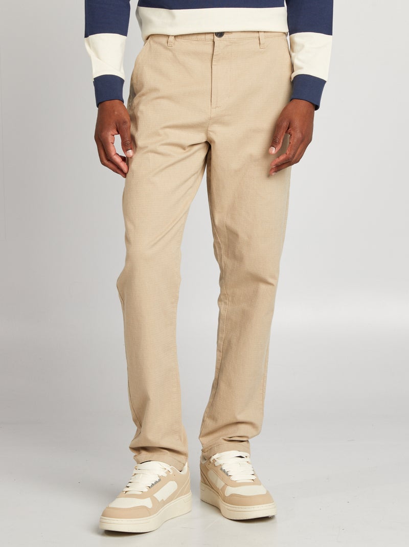 Slim-fit chino BIEGE - Kiabi