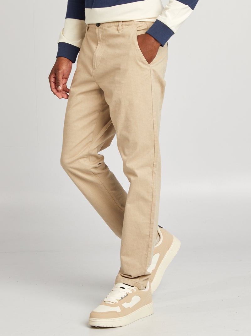 Slim-fit chino BIEGE - Kiabi