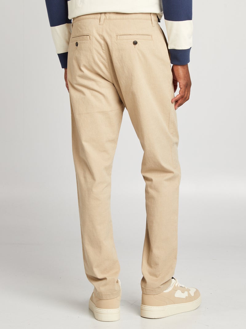Slim-fit chino BIEGE - Kiabi
