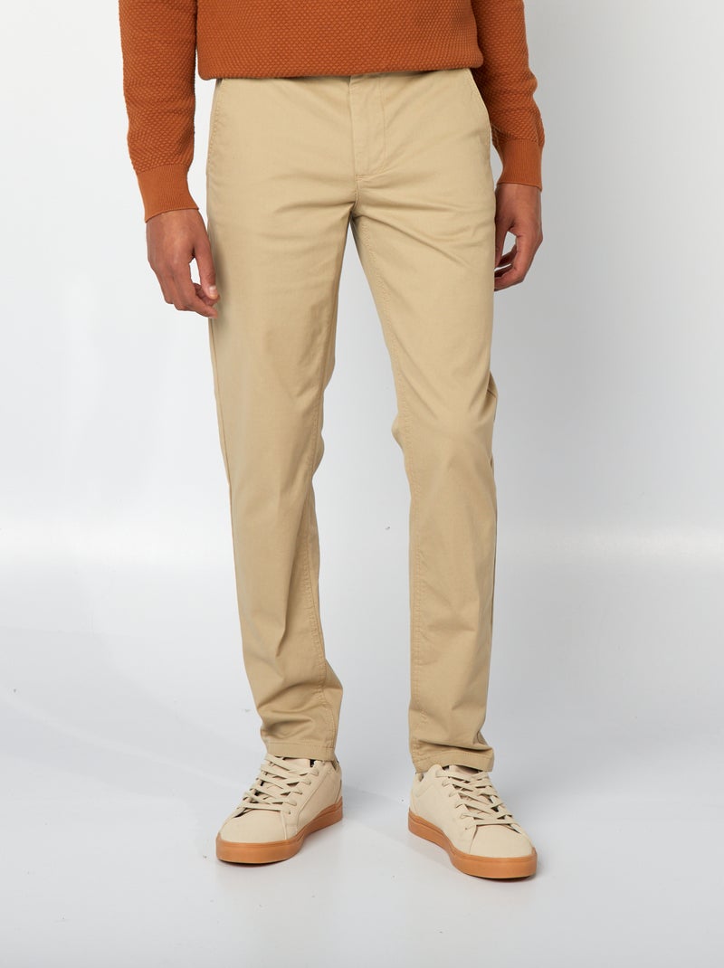 Slim-fit chino BIEGE - Kiabi