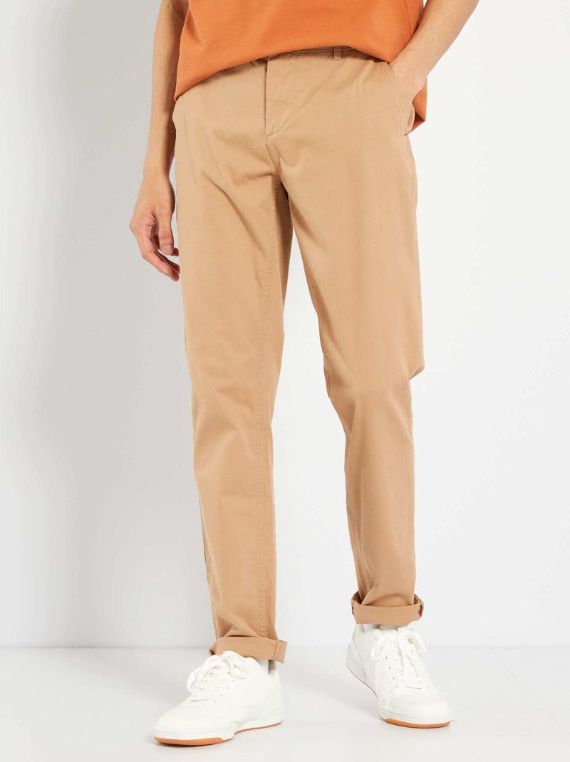 Slim-fit chino biege - Kiabi