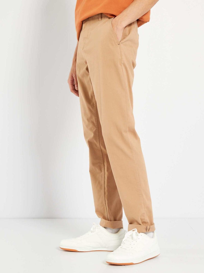 Slim-fit chino biege - Kiabi