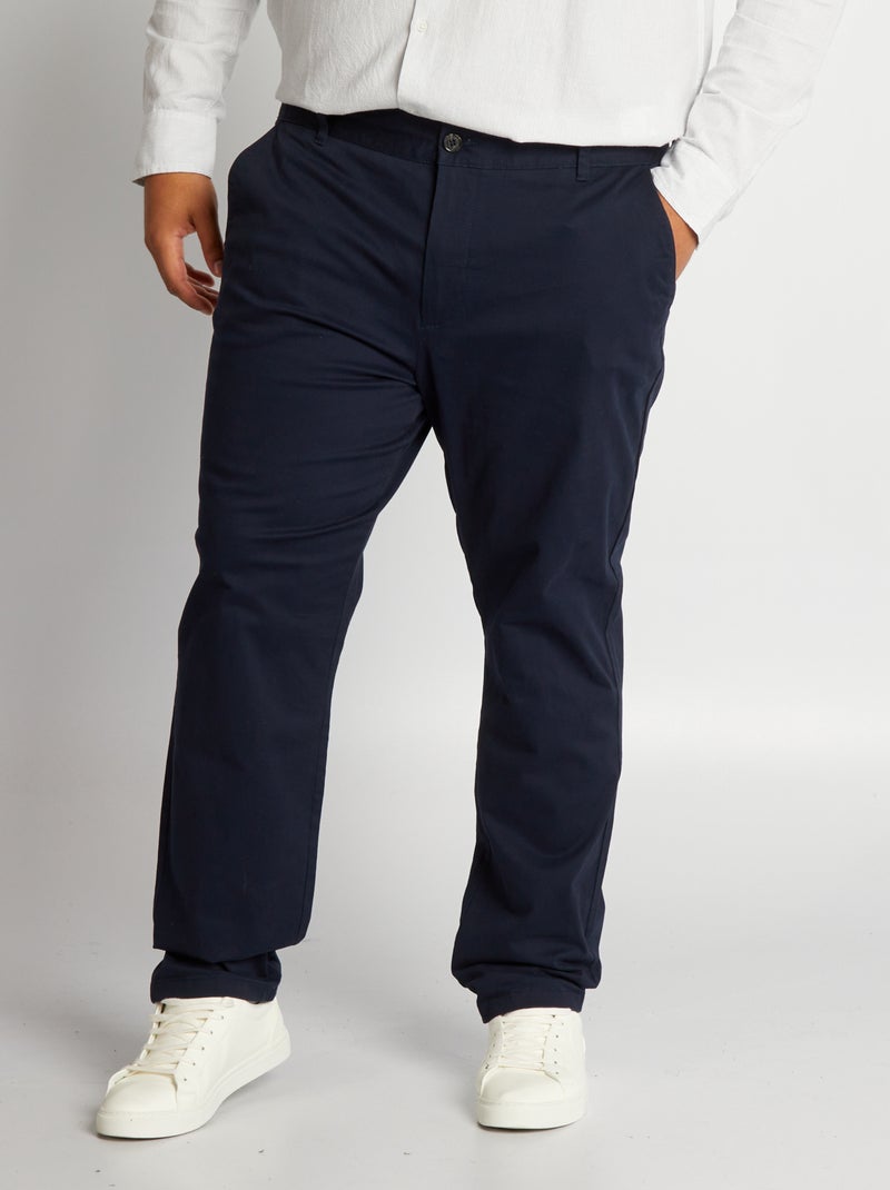 Slim-fit chino BLAUW - Kiabi