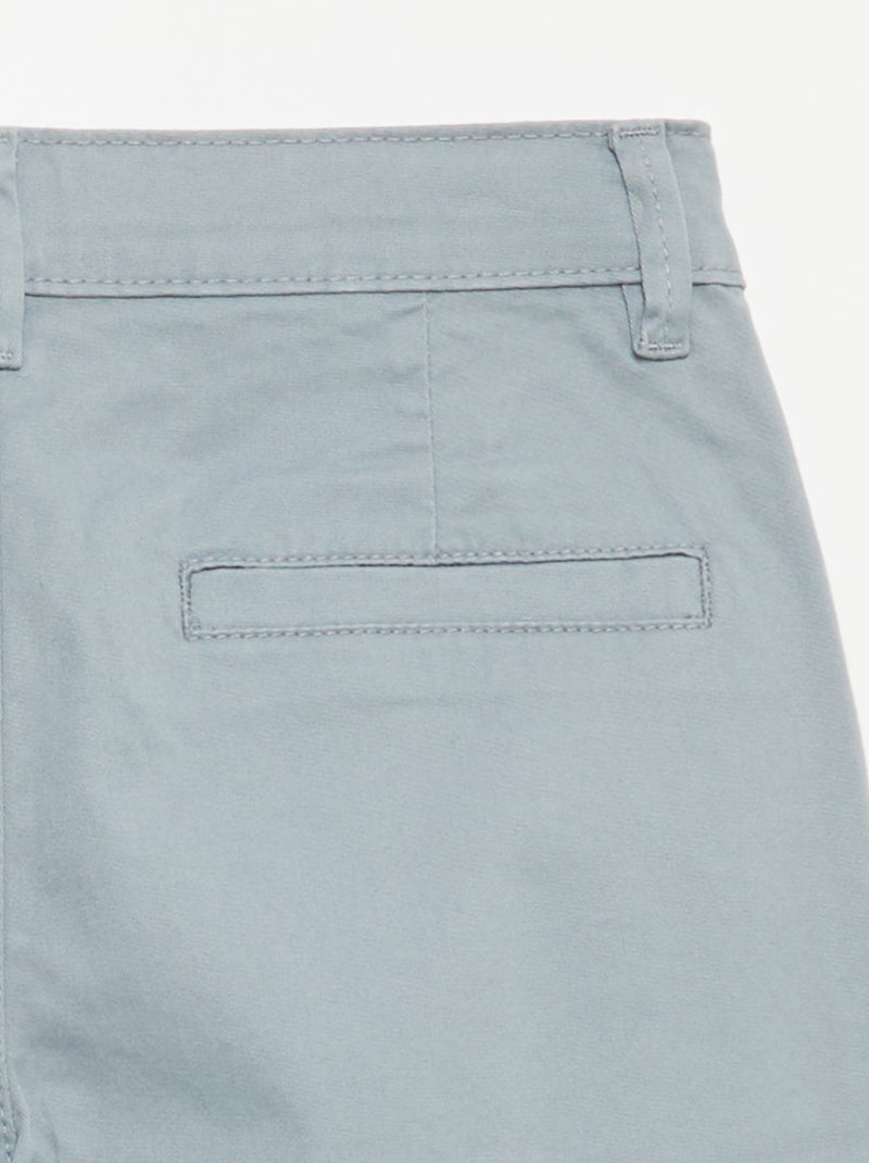 Slim-fit chino Blauw - Kiabi