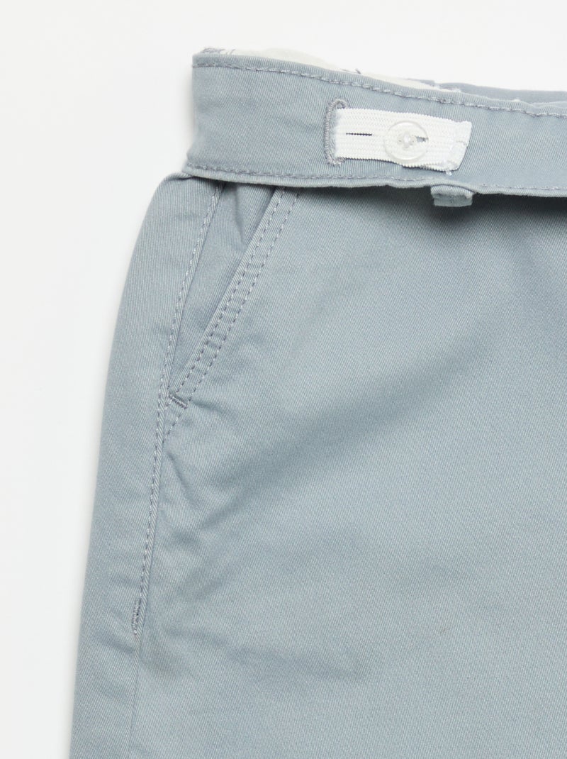 Slim-fit chino Blauw - Kiabi