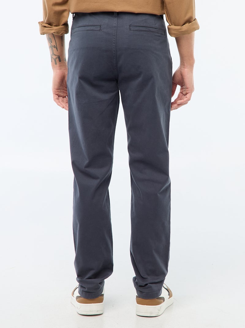 Slim-fit chino Blauw - Kiabi