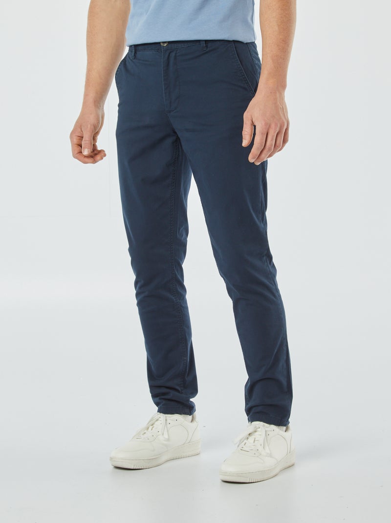 Slim-fit chino blauw - Kiabi