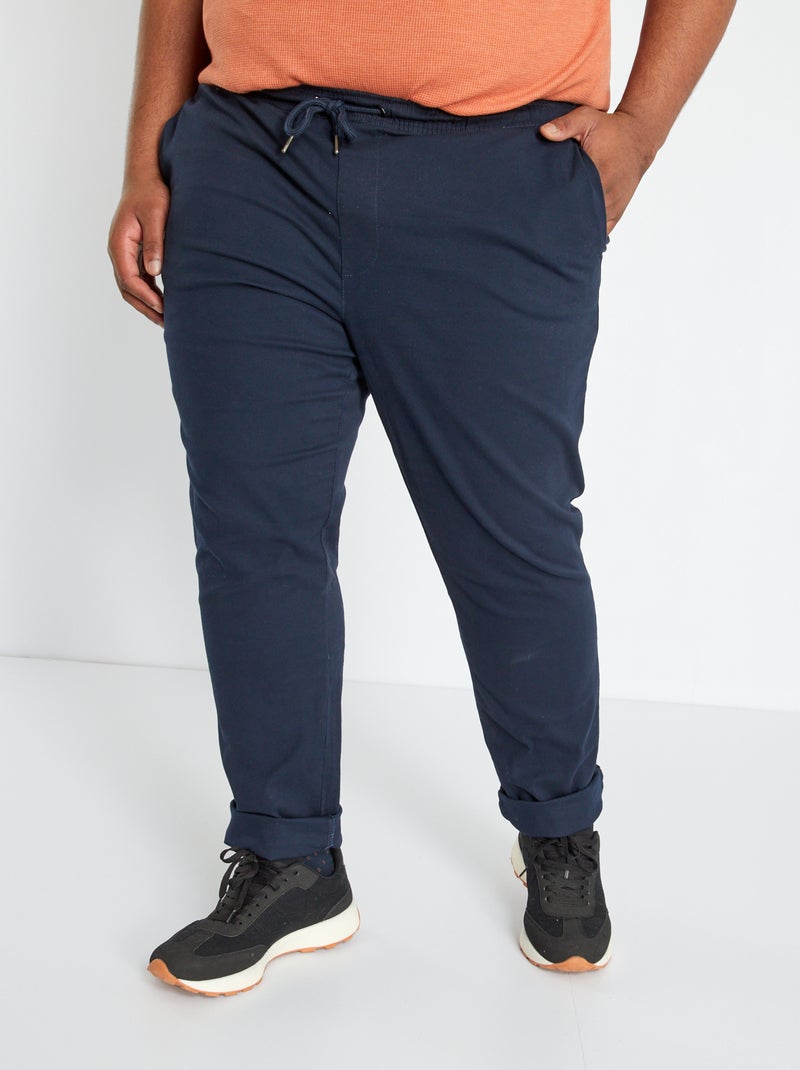 Slim-fit chino BLAUW - Kiabi
