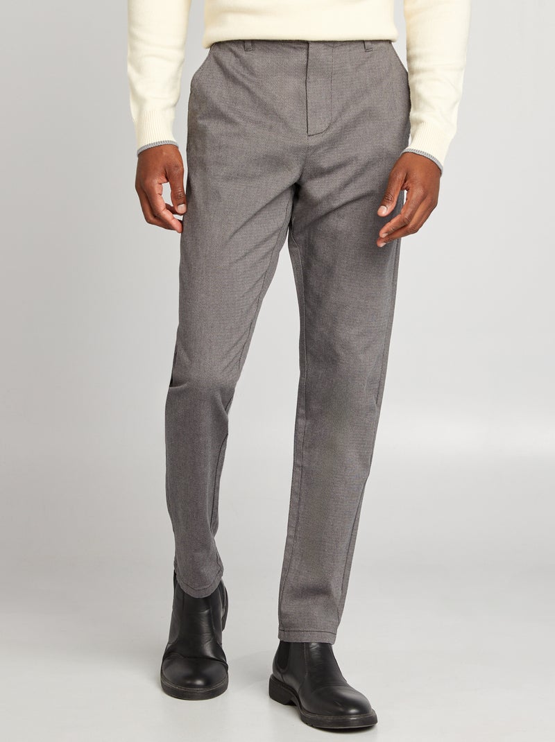 Slim-fit chino GRIJS - Kiabi